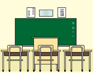 岩泉町立猿沢小学校の教室